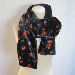 Vintage KENZO Floral Print Velvet Scarf